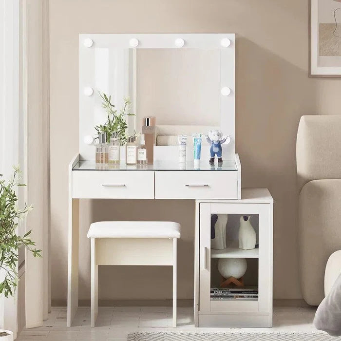 Veeti Dressing Table with Mirror - Ouch Cart