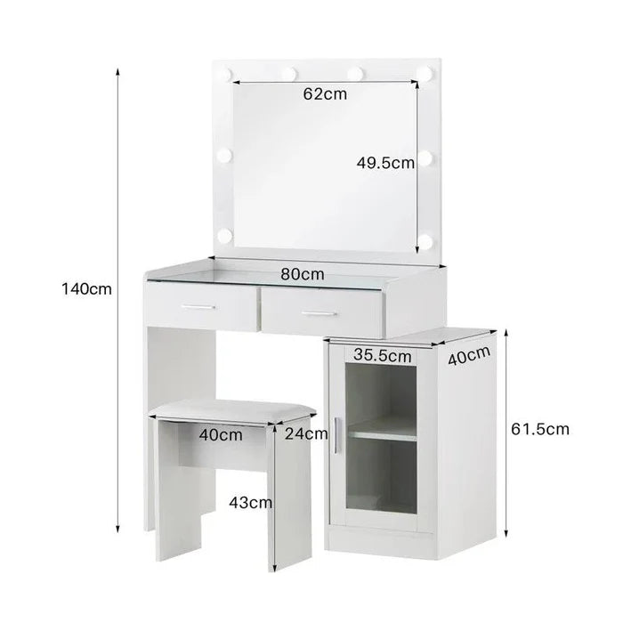 Veeti Dressing Table with Mirror - Ouch Cart