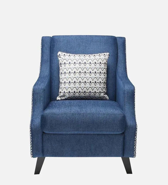 Velvet 1 Seater Sofa in Midnight Blue Colour - Ouch Cart