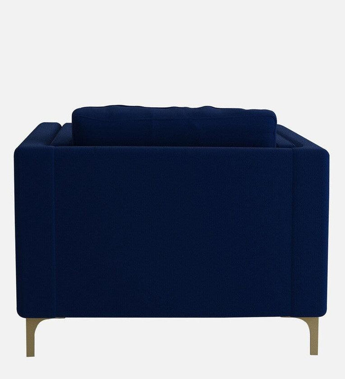 Velvet 1 Seater Sofa in Midnight Blue Colour - Ouch Cart