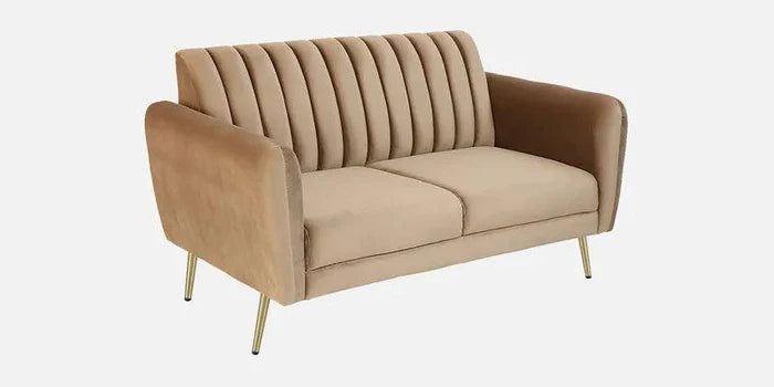Velvet 2 Seater Sofa In Beige Colour - Ouch Cart
