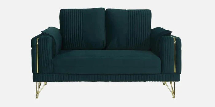 Velvet 2 Seater Sofa in Teal Blue Colour - Ouch Cart