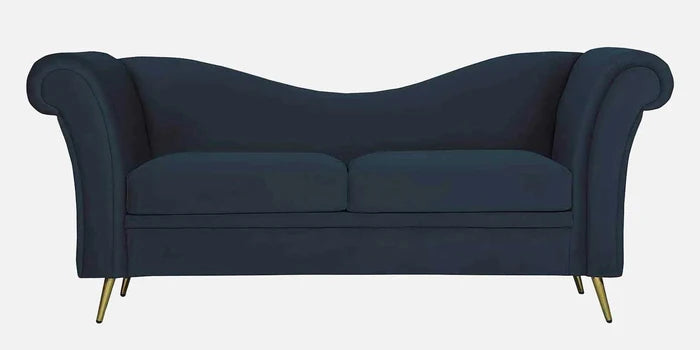 Velvet 2 Seater Sofa in Teal Blue Colour - Ouch Cart