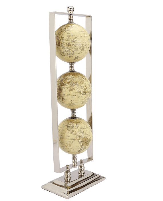 Vertical Triple Cream Globe Stand - Ouch Cart