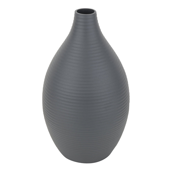 Vesera Graphite Black Enamel Vase M.M.I. OVERSEAS