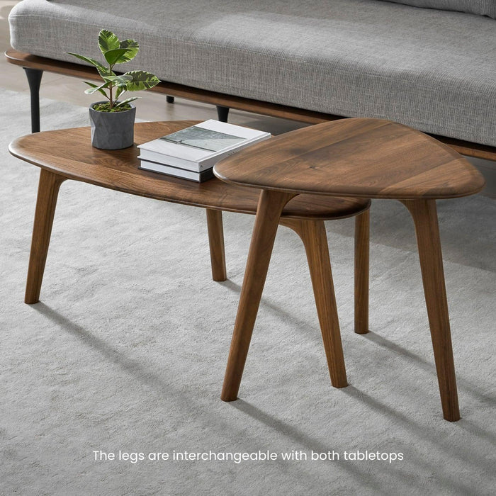 Vincent Coffee Table Set, Walnut - Ouch Cart