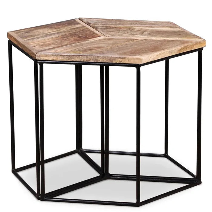 Violet  Table Solid Mango Wood 56x48x40 cm Ouch Cart