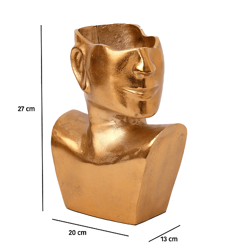 Visionary Face Gold Planter - Ouch Cart