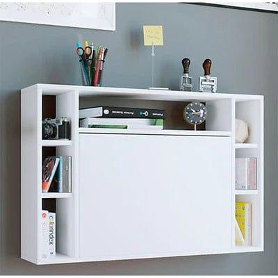 Wall-Mounted Floating Table Laptop Home Office Desk With Drawer - Ouch Cart