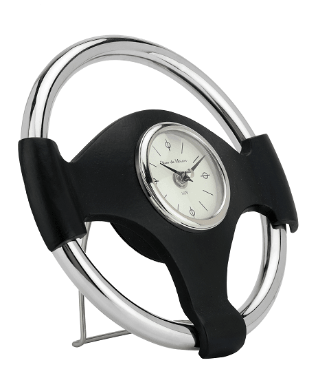 Wheel Steel Clock Gold Black - Ouch Cart