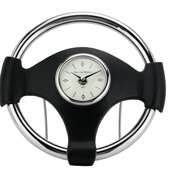 Wheel Steel Clock Gold Black - Ouch Cart