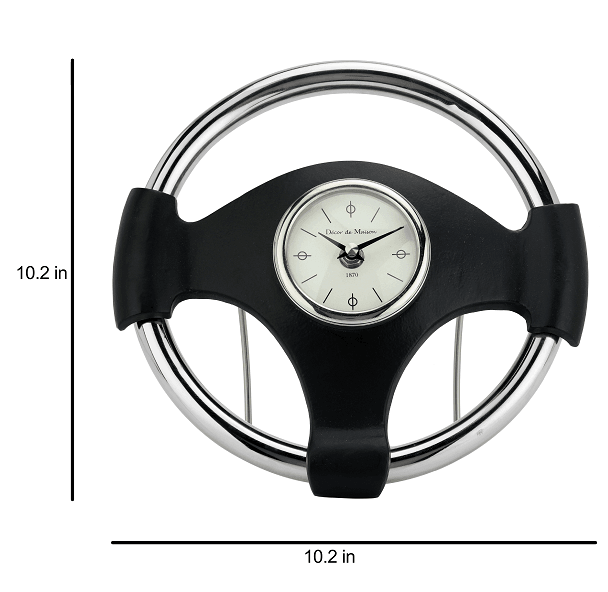 Wheel Steel Clock Gold Black - Ouch Cart