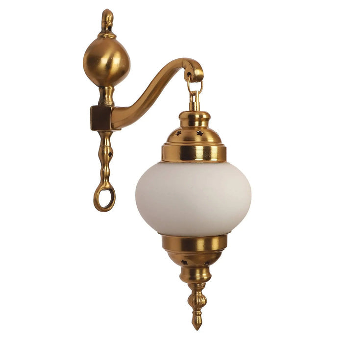 White And Gold Aluminium Single Wall Lights - Ouch Cart