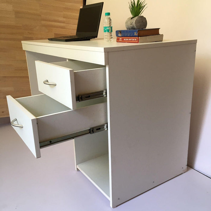 White Computer Desk Home/Office Storage Utility Table By Miza - Ouch Cart