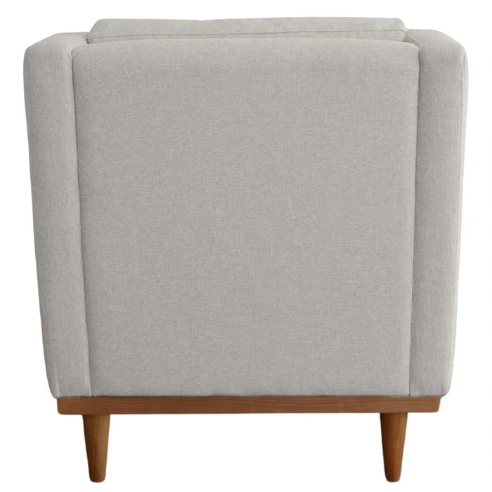 WHITE UPHOLSTERED ARM CHAIR - Ouch Cart