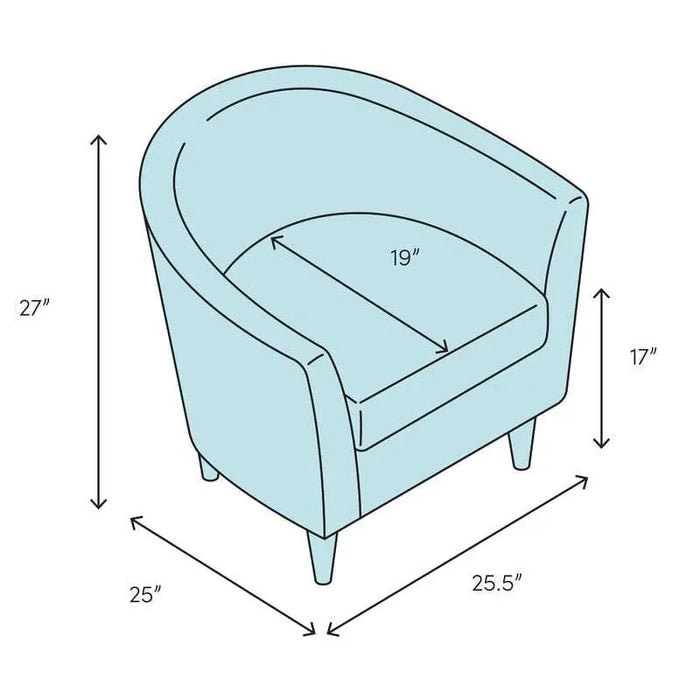 Wide Barrel Chair and Ottoman - Ouch Cart