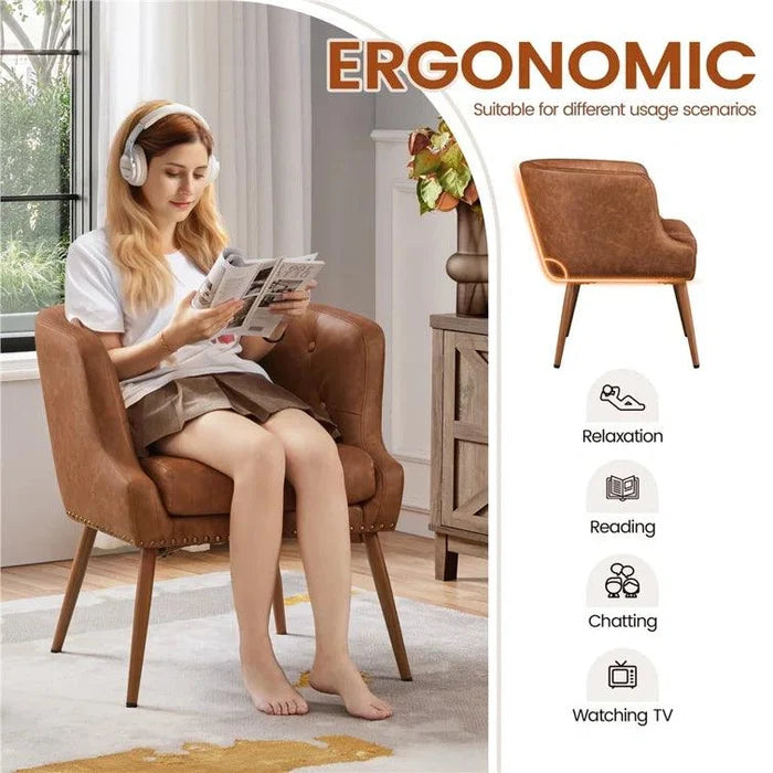 Wide Tufted Armchair - Ouch Cart
