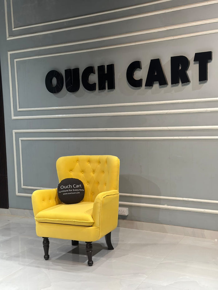 Wide Tufted Velvet Arm chair OUCH CART