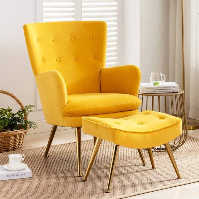 wilbar accent chair with ottoman - Ouch Cart