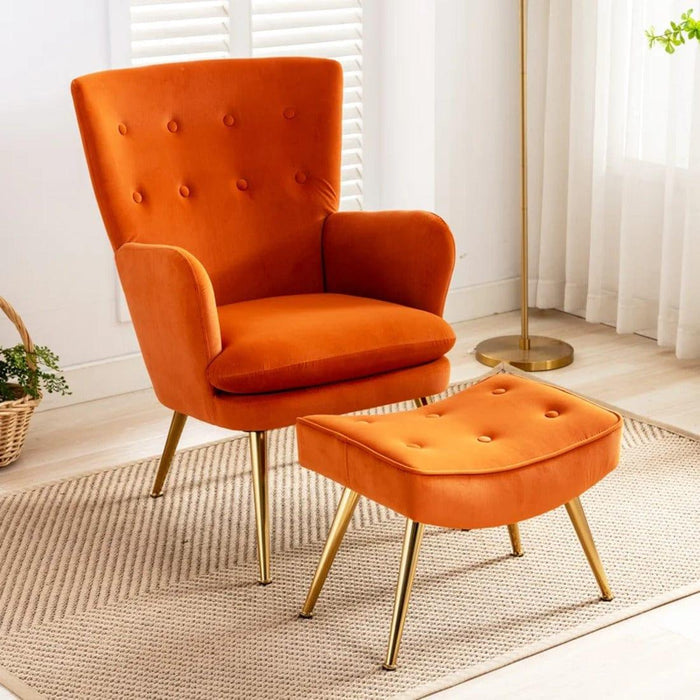 wilbar accent chair with ottoman - Ouch Cart