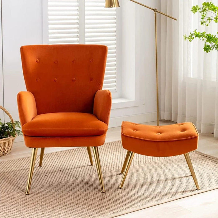 wilbar accent chair with ottoman - Ouch Cart