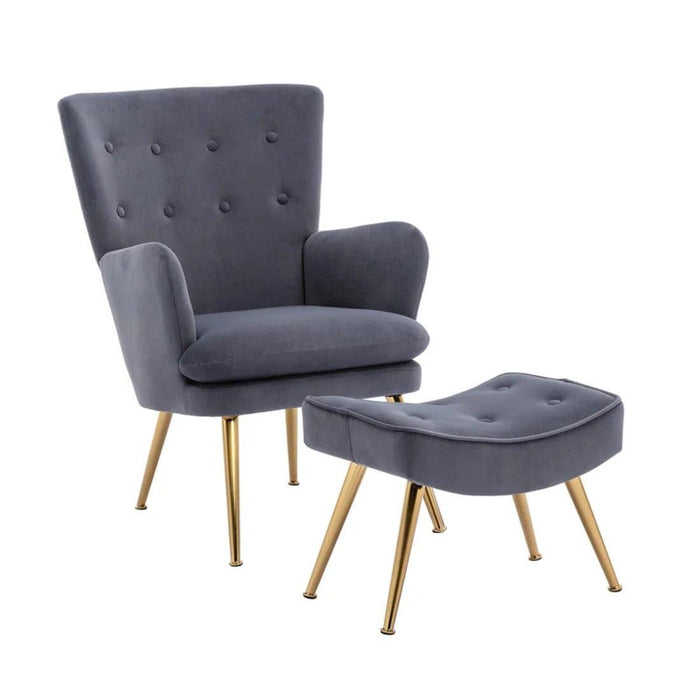wilbar accent chair with ottoman - Ouch Cart