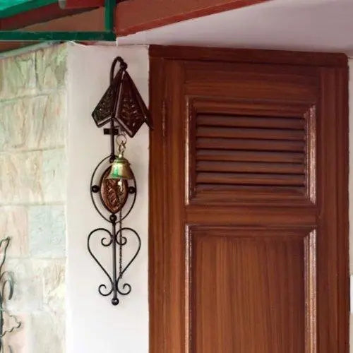 Wood Brass Door Hanging - Ouch Cart