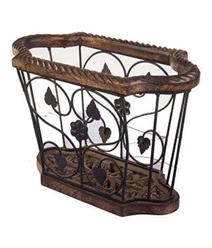 Wood & Iron Magazine Holder - Ouch Cart