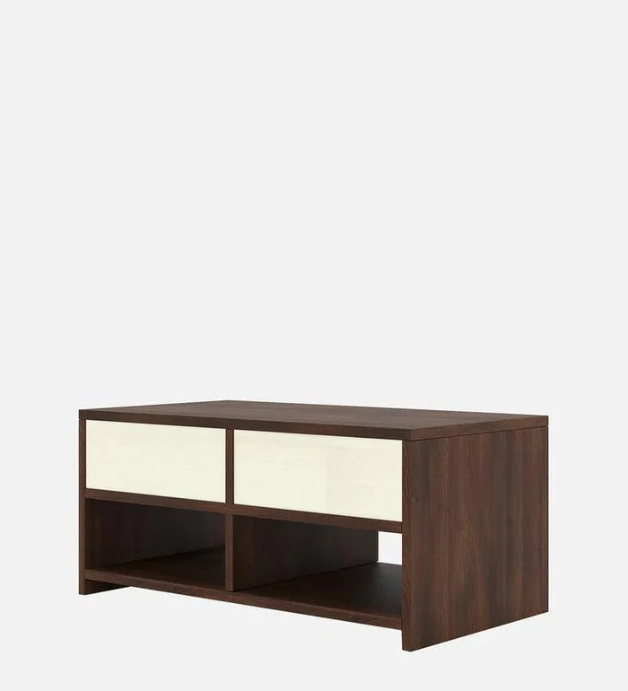 Wood Top Coffee Table In Dual Finish - Ouch Cart