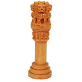 Wooden Ashoka Pillar Handmade Indian Emblem - Ouch Cart