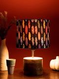 Wooden Brown Log Lamp with Colorful Feathers Shade - Ouch Cart