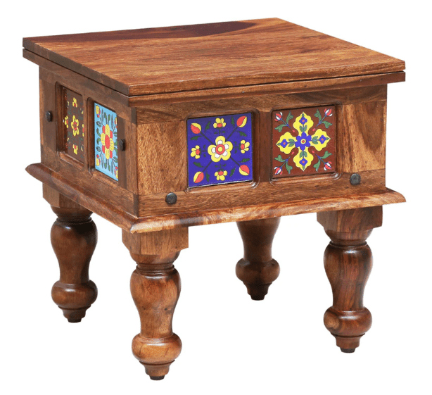 Wooden Brown Sheesham Wood Bedside Table, For Home - Ouch Cart