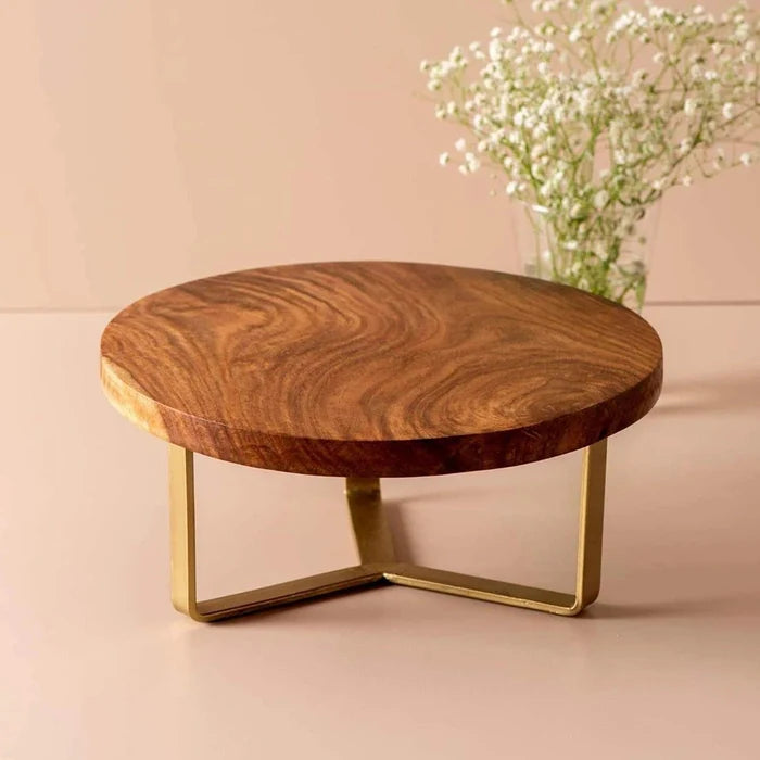 WOODEN CAKE STAND AND TISSUE HOLDER COMBO II FOOD GRADE - Ouch Cart