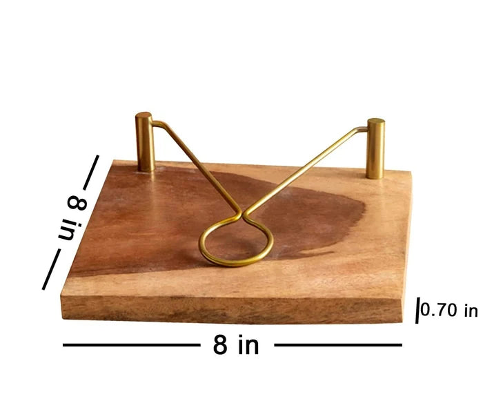 WOODEN CAKE STAND AND TISSUE HOLDER COMBO II FOOD GRADE - Ouch Cart