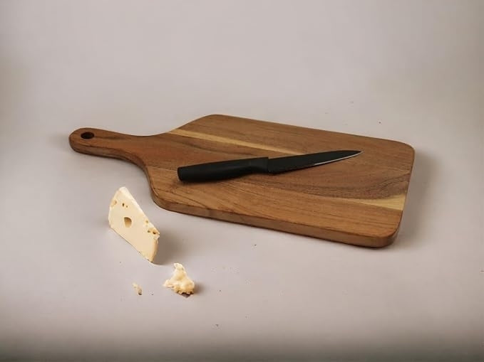 Wooden Cutting Board for Kitchen/Chopping/Serving Board, Platter for Vegetables, Cheese and Charcuterie Ouch Cart