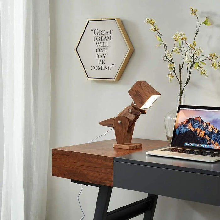 Wooden Dinosaur Shape Study Lamp - Ouch Cart
