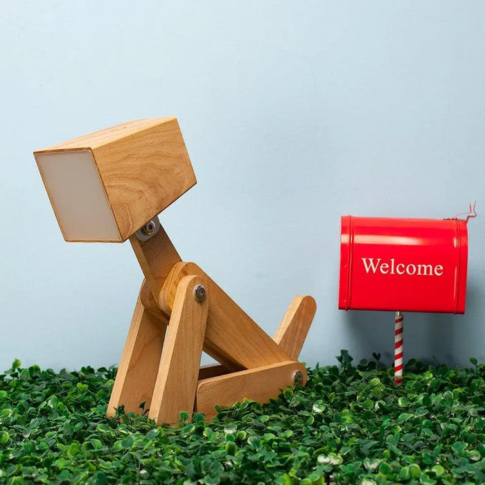 Wooden Dog-Shaped Study lamp - Ouch Cart
