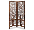 wooden Handcrafted 2 Panel Brown Wooden Room Partition/Divider - Ouch Cart