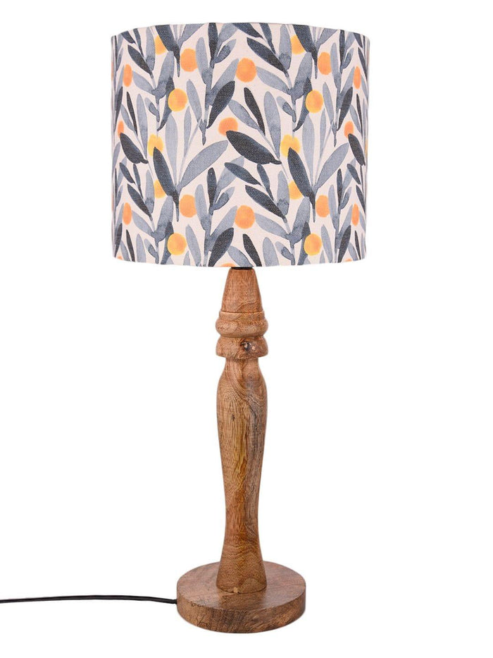 Wooden Leafy Print Lamp - Ouch Cart