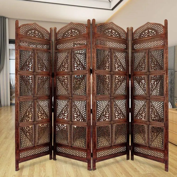 Wooden Partition Panel Folding Room Divider - Ouch Cart