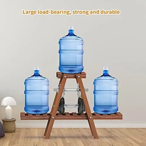 Wooden Plant Stand for Balcony Living Room Indoor Outdoor (3 Tier) - Ouch Cart