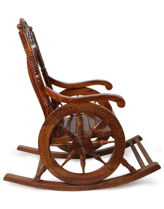 Wooden Rocking Chair Resting Chair Grandpa Rocking Chair Made Of High Quality Wood - Ouch Cart