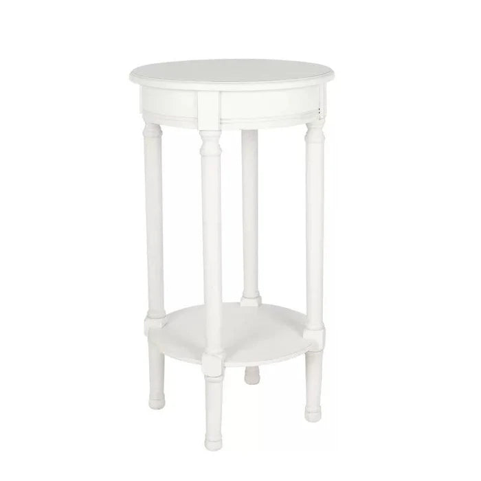 Wooden Round Coffee Table, End Table, Plant Stand/Table, Side Table for Living Room, Bedroom, Library, Balcony - Ouch Cart