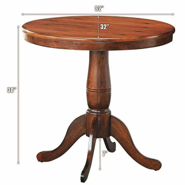 Wooden Sheesham Wood Round Dinning Table - Ouch Cart