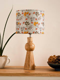 Wooden Skirt Lamp with Multicolor Gardenia Shade - Ouch Cart