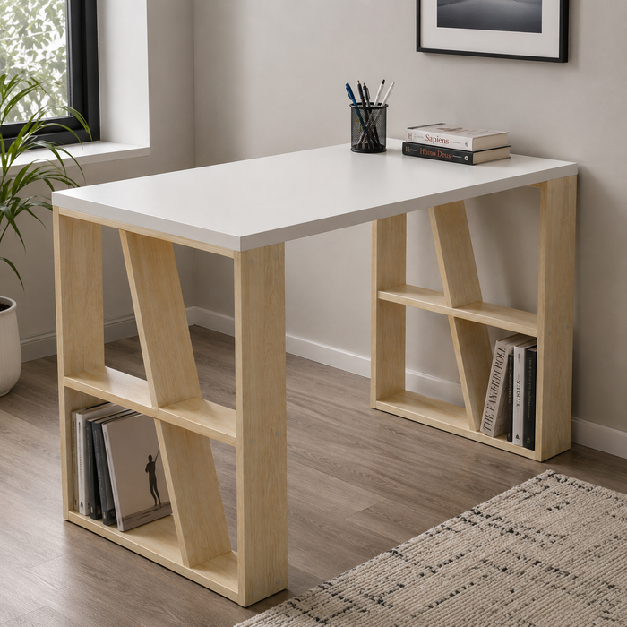 Wooden Study Table for Home Office & Workspace OUCH CART