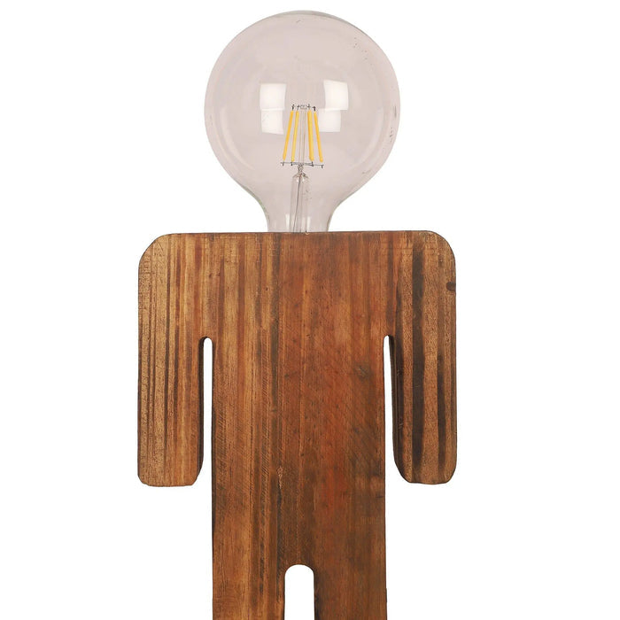 Wooden Table Lamp Natural Wood - Ouch Cart