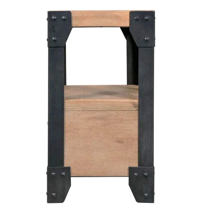 Wren  Nightstands 2 Pcs Solid Acacia Wood Steel 40X30x54 Cm Ouch Cart