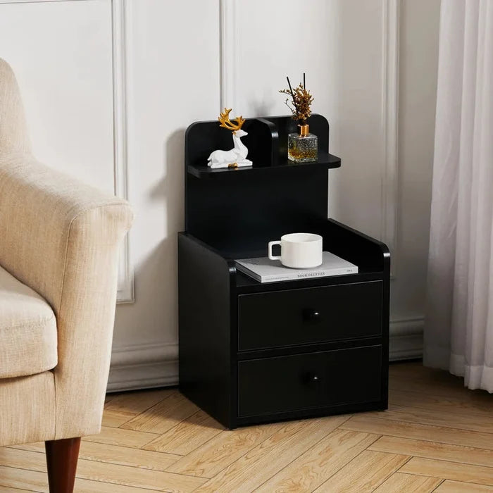 Yasser Manufactured Wood Bedside Table Ouch Cart
