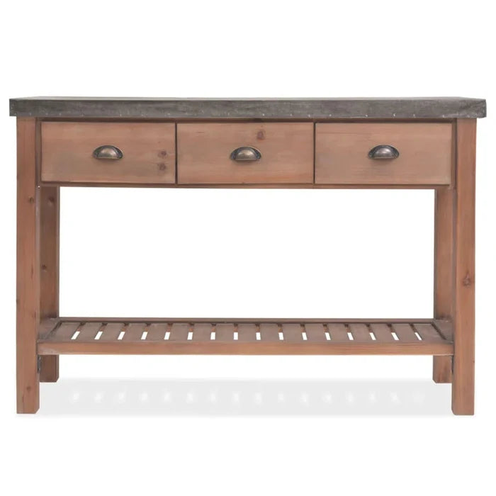 Yulia  Solid Wood Console Table Ouch Cart